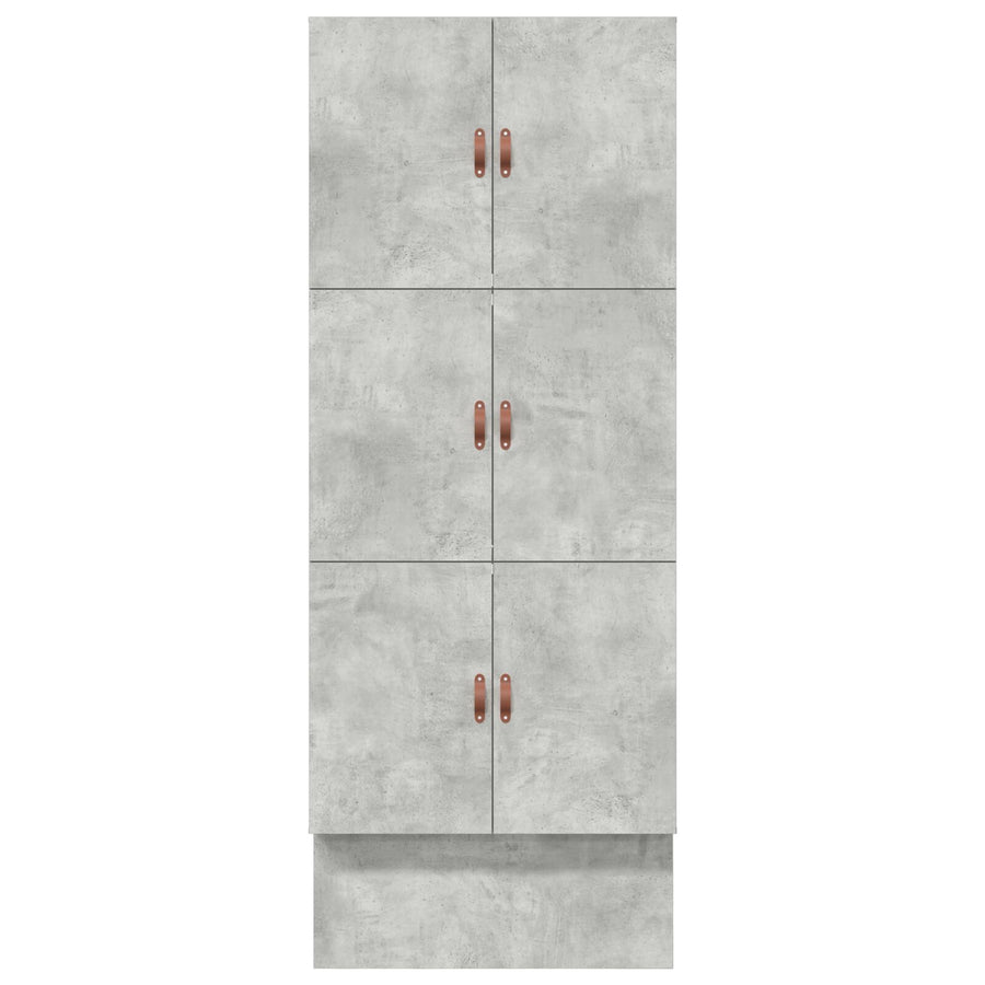 Opbergbedframe Beton Grijs Bewerkt Hout 236.5 X 100 X 31.5 Cm Artisanaal Eiken