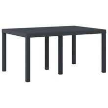 Buitentafel Kunststof Middel Duurzaam Patio Tafel Anthraciet 1,5 m