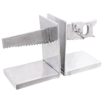 Boekensteunen 2 Stuks Zilver 11X14X17,5 Cm Aluminium Zaag