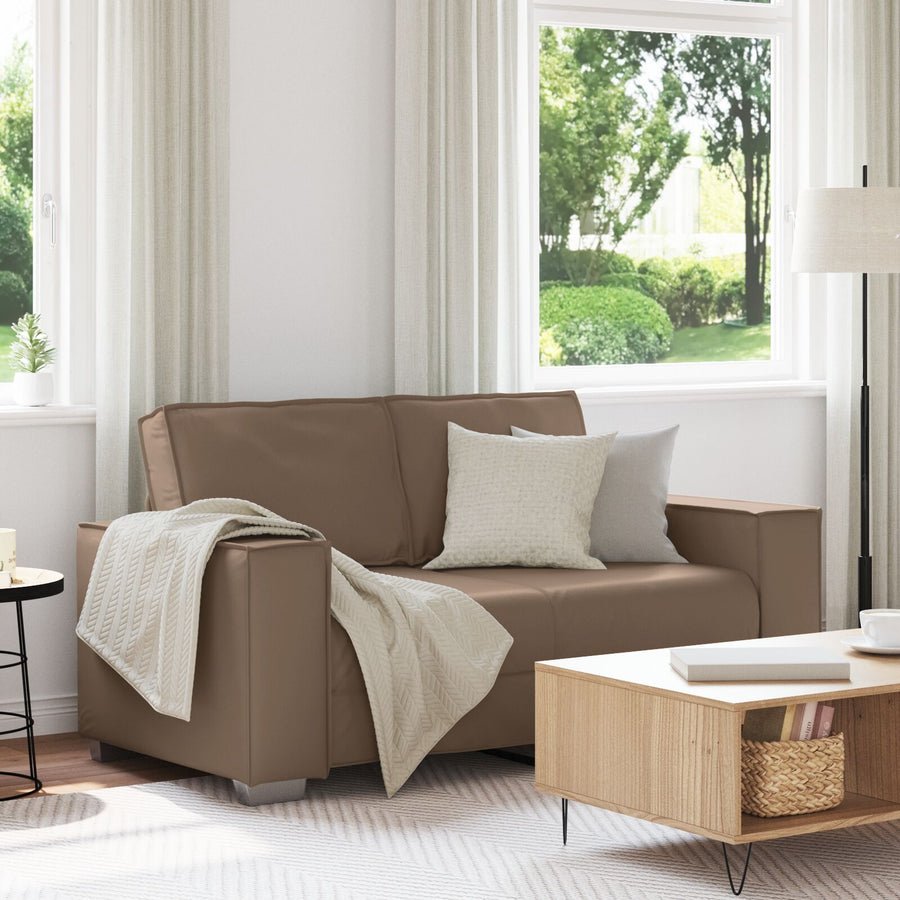 Loveseat Sofa Kunstleer Cappuccino 120 cm