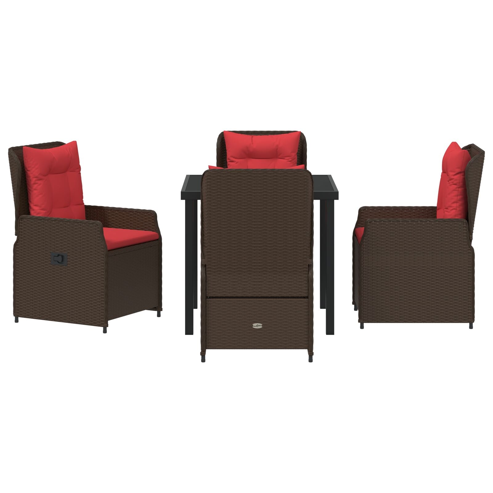 5-Delige Tuinset Bruin Poly Rattan