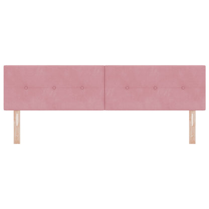 Hoofdbord Met Knopen Velours Roze 180 cm Laag hoofdbord