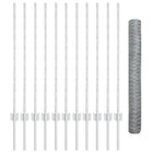 Fence with Post Silver 1 x 25 m Steel