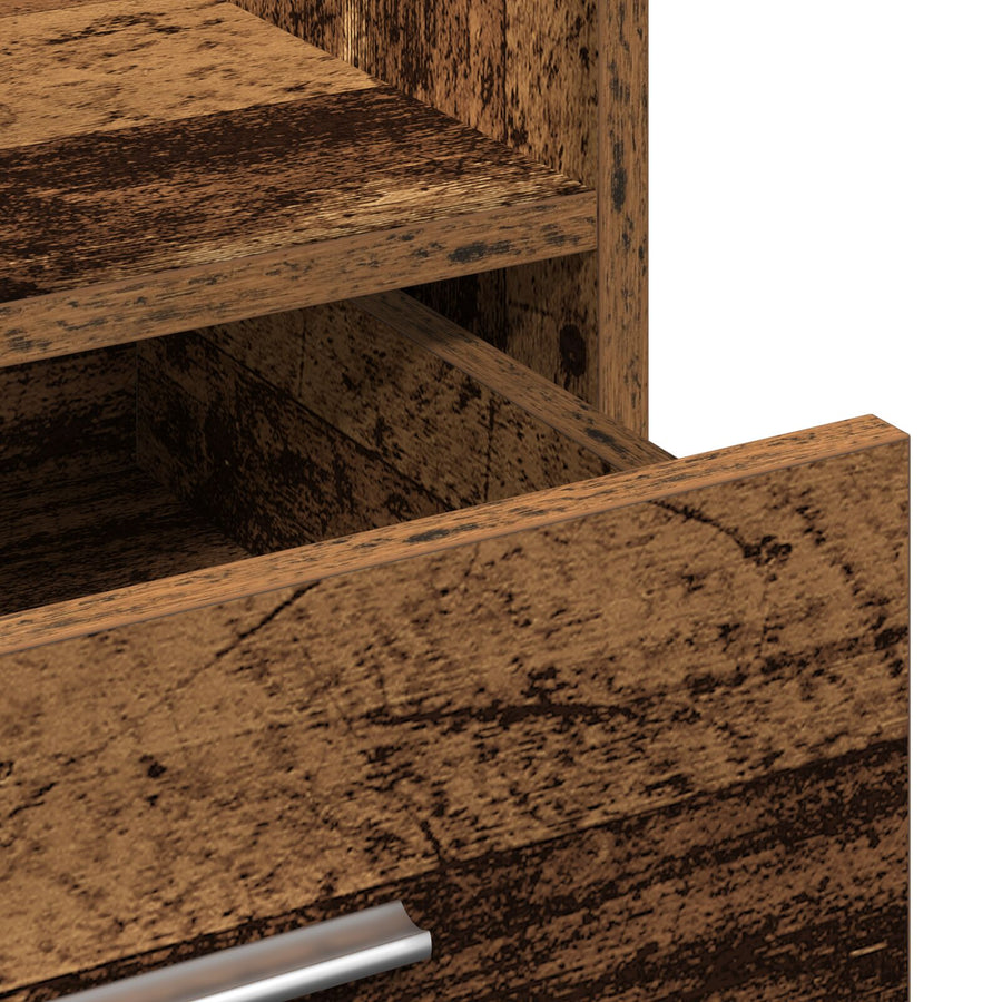 Leskantoor Podium Met Wielen Oud Hout Bewerkt Hout