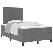 Boxspringbed Met Matras Lichtgrijs Klein Tweepersoons Corduroy Stof