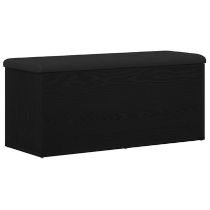 Opslagbank 100X40X45 Cm Gelaagd Hout Zwart eiken 102 x 42 x 45 cm