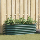 Verhoogd bed 160x80x44 cm staal groen