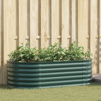Tuin Kweekbed Gegalvaniseerd Staal 160 x 80 x 44 cm Groen
