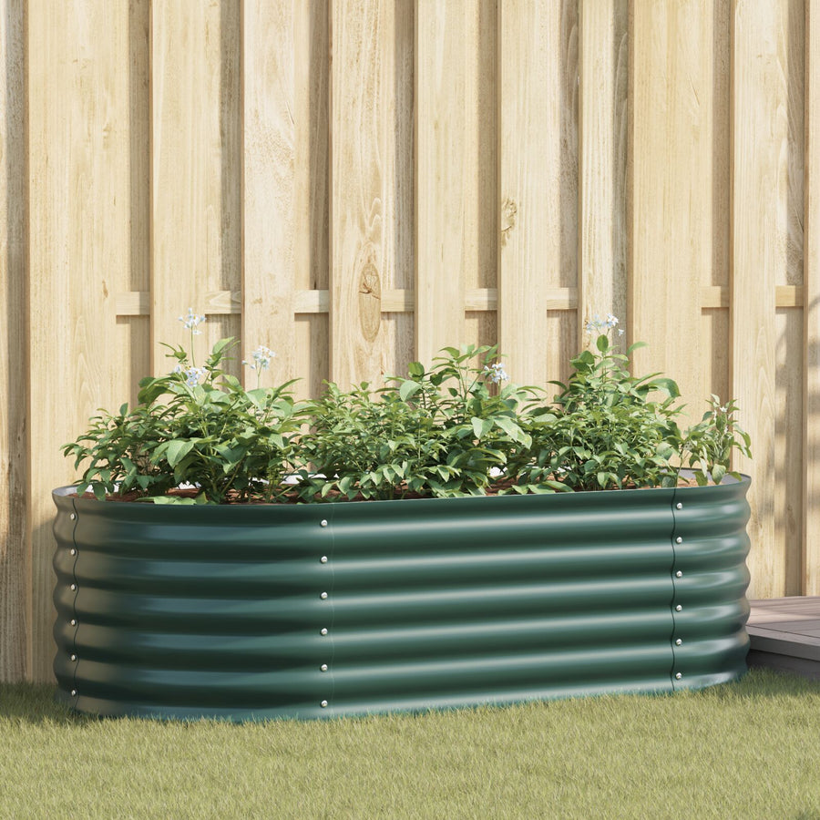 Tuin Kweekbed Gegalvaniseerd Staal 160 x 80 x 44 cm Groen