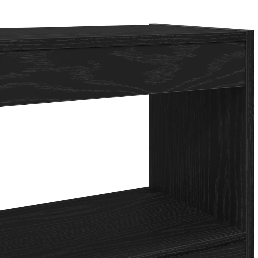 Boekenkast/Room Divider Zwart Eiken 100X30X103Cm Engineered Hout