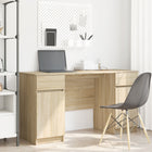 Bureau 140x49x76 cm Sonoma eiken bewerkt hout