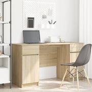 Desk with drawer Sonoma oak 140 x 49 x 76 cm Engineered wood
