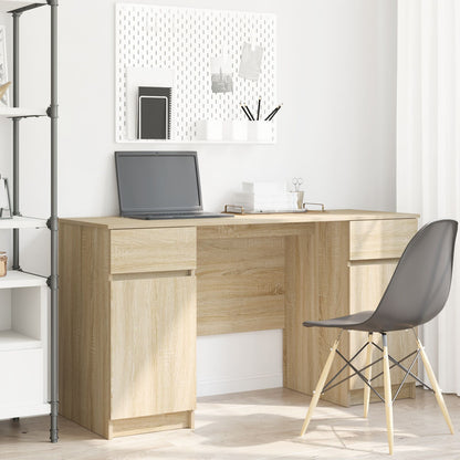 Bureau Sonoma Eik 140X49X76 Cm Bewerkt Hout