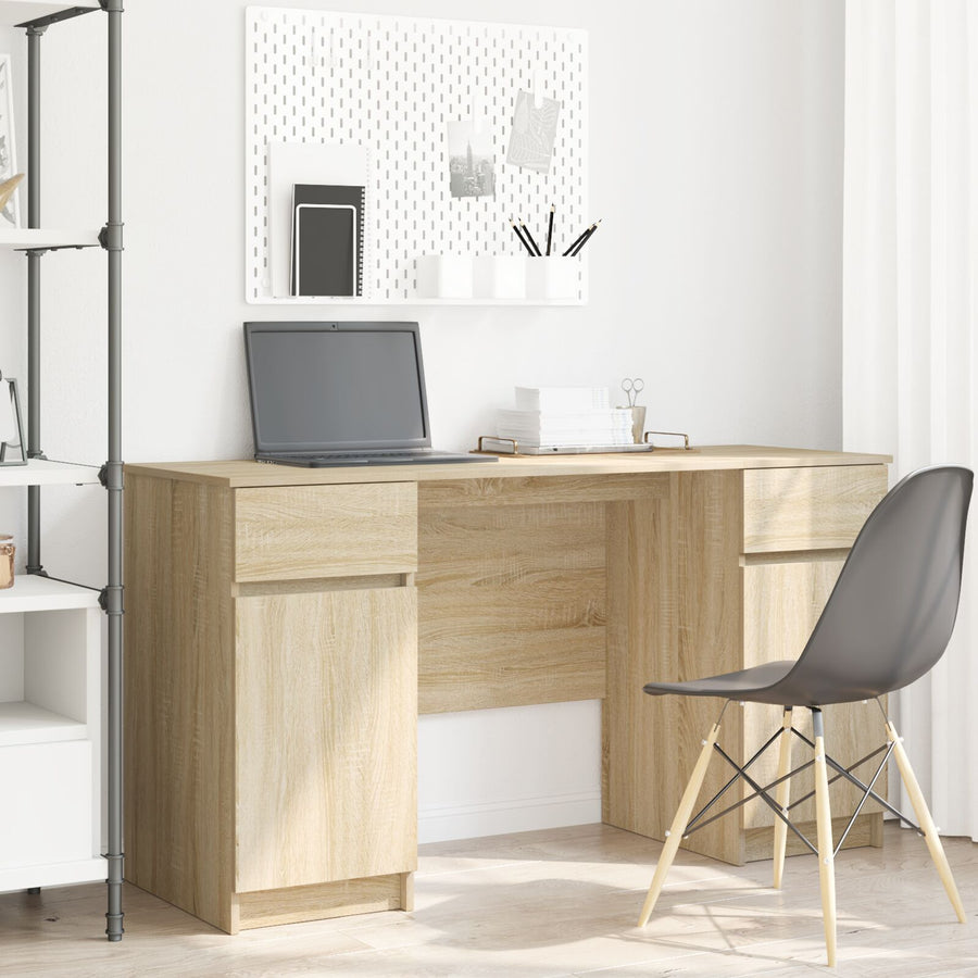 Bureau Sonoma Eik 140X49X76 Cm Bewerkt Hout
