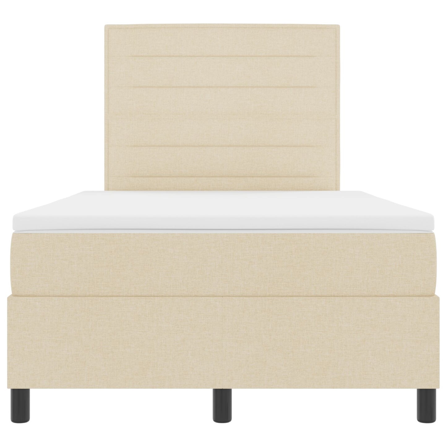 Boxspringbed Met Matras Stof Crème 120 x 200 cm Lijnenontwerp