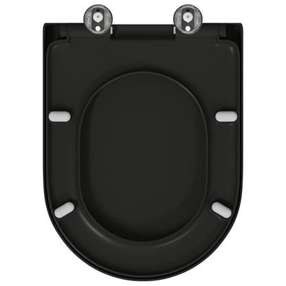 Toiletbril Met Snelle Release En Zachte Sluiting Duroplast Zwart