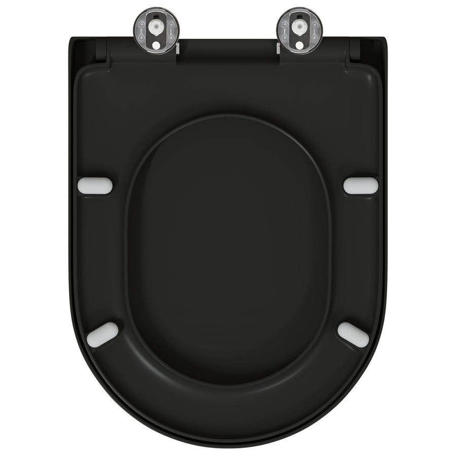 Toiletbril Met Snelle Release En Zachte Sluiting Duroplast Zwart
