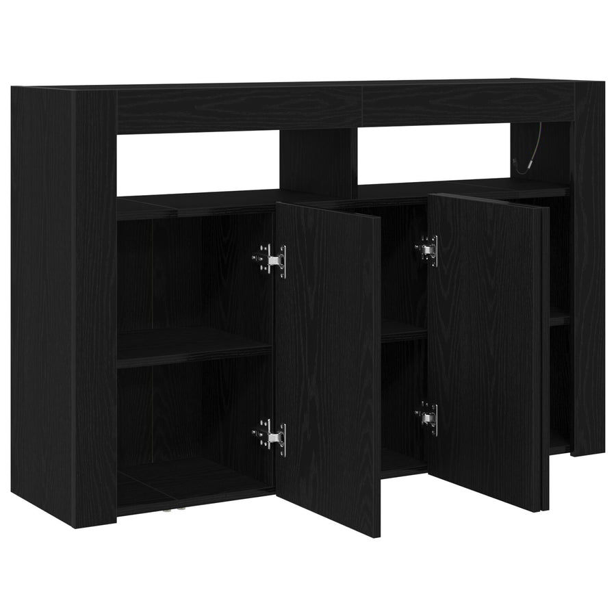 Dressoir Gefabriceerd Hout 116 X 30 X 75 Cm Zwart eiken