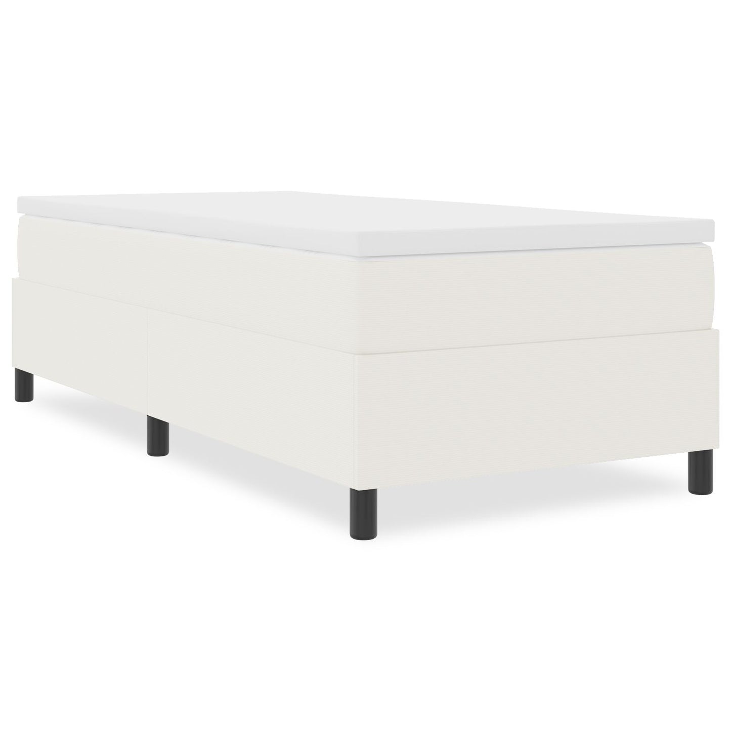 Boxspring Bed Corduroy Stof Crème 100 x 200 cm