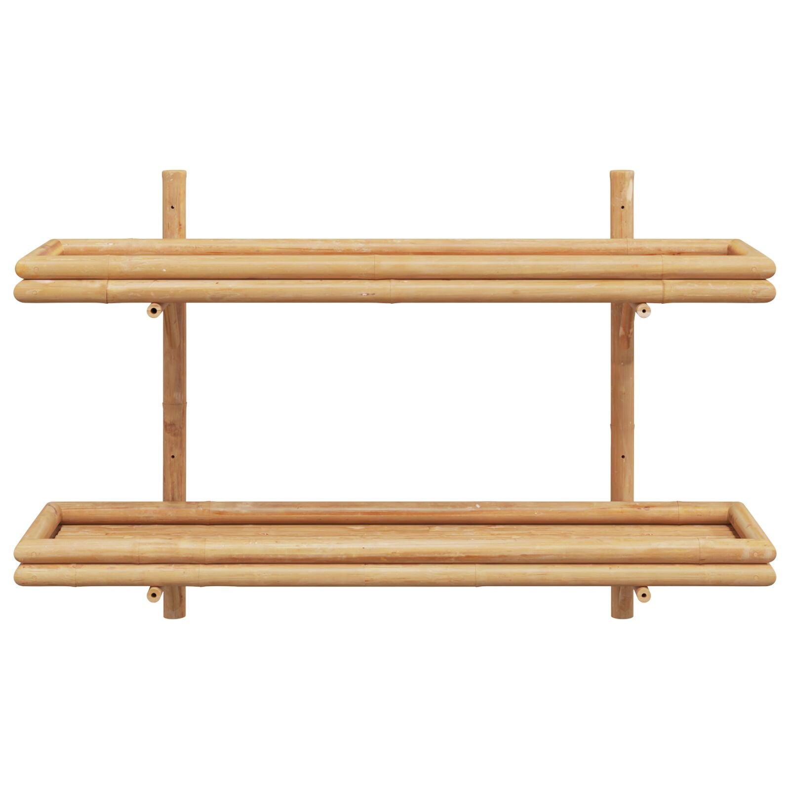 Wandplank 2-Tier 100X26X60 Cm Bamboe 100 cm