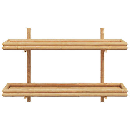 Wandplank 2-Tier 100X26X60 Cm Bamboe 100 cm