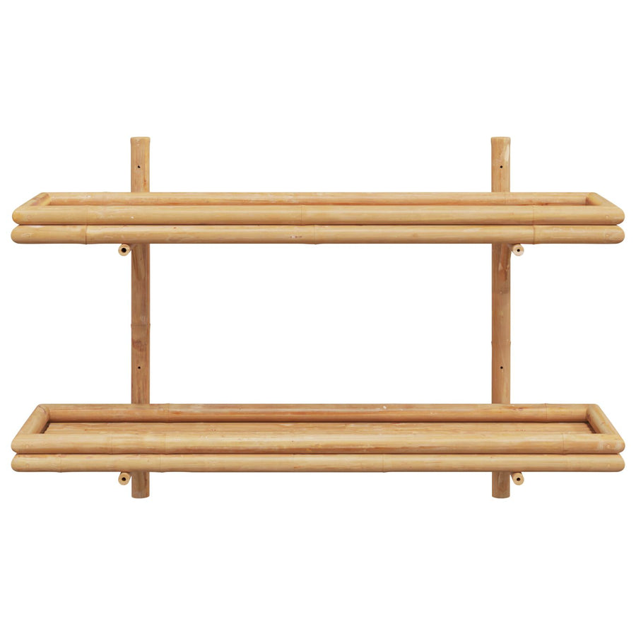 Wandplank 2-Tier 100X26X60 Cm Bamboe 100 cm