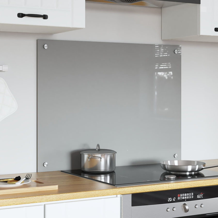 Keuken Achterwand 80X60X0,6 Cm Gehard Glas Lichtgrijs 80 x 60 cm