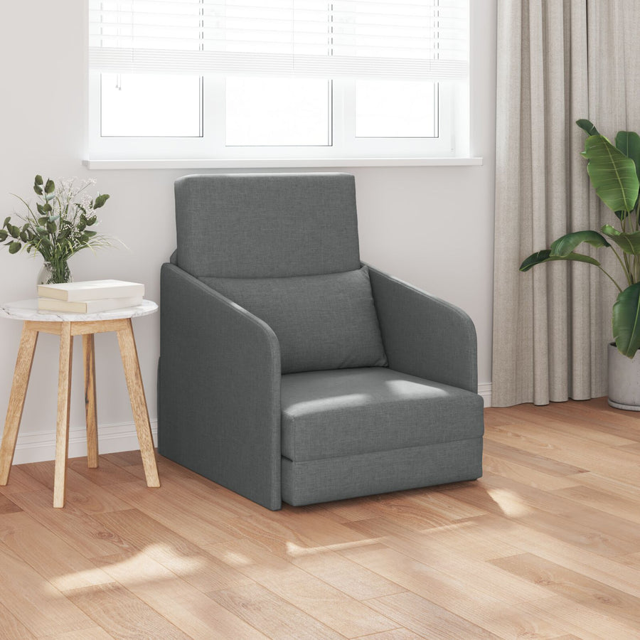 Vloer Sofa Bed 2-In-1 65X80X83 Cm Stof Donkergrijs