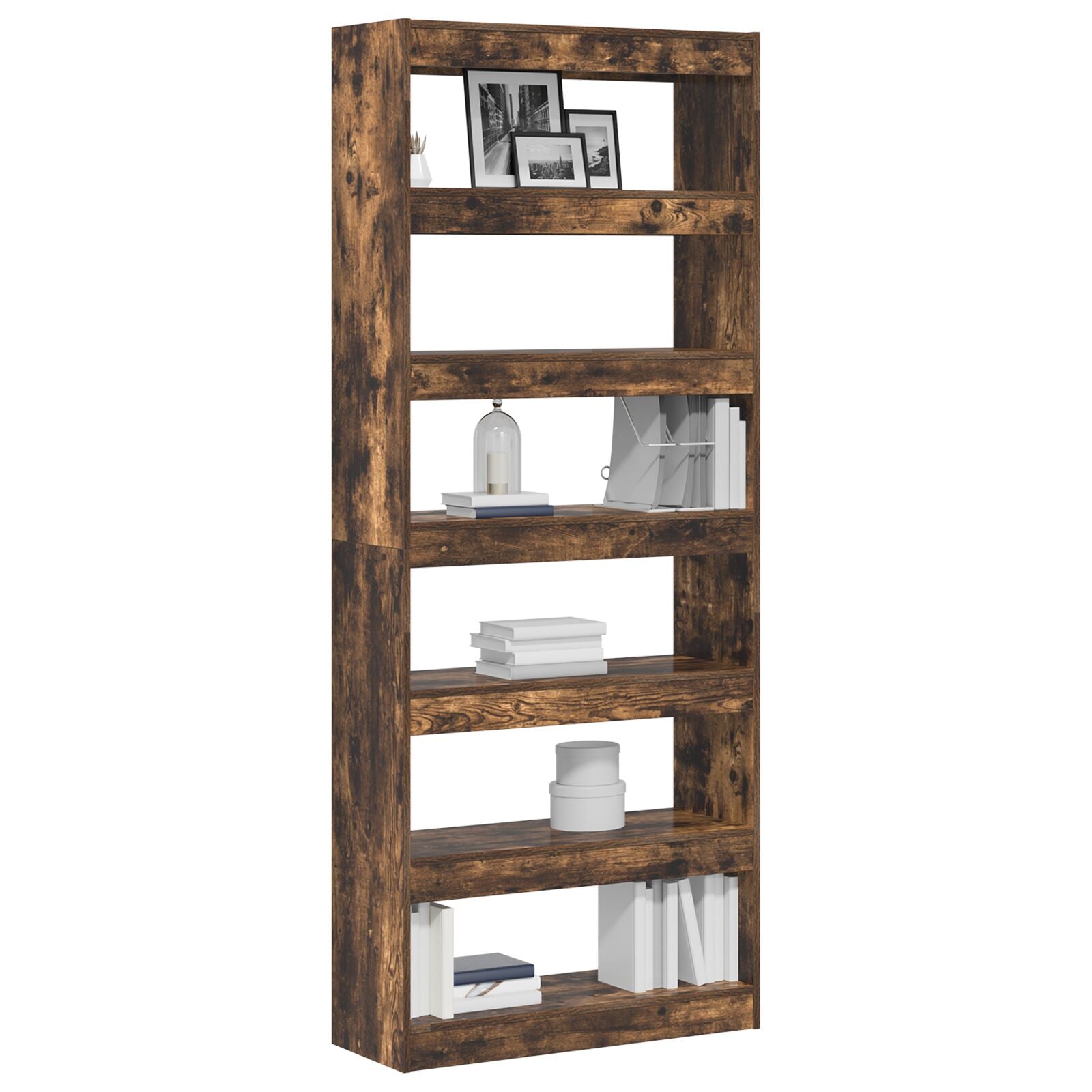 Gerookte Eiken Boekenkast Gerookt Eiken Hout 80 X 30 X 198 Cm