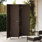Kamerscherm 195x180 cm poly rattan bruin