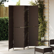 Kamerscherm 195x180 cm poly rattan bruin