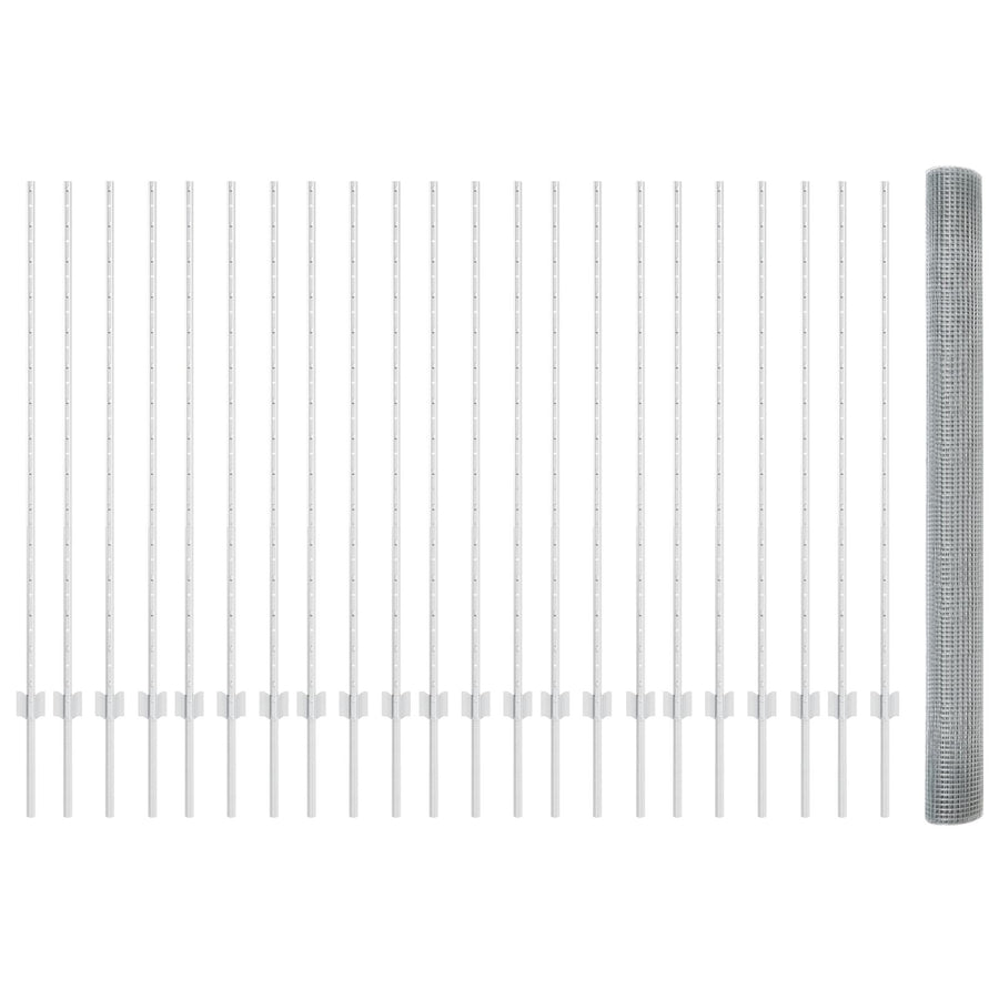Gelast Draadhek Met 44 U Palen Zilver 1.4X50 M Staal