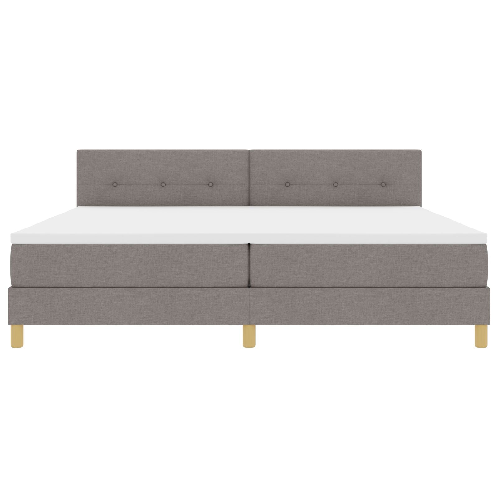 Boxspring Bed Met Matras Stof Taupe 200 x 200 cm Met knopen