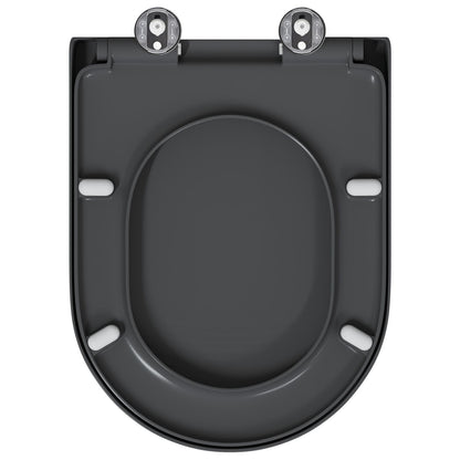 Snelsluit Toiletzitting Met Soft Close Duroplast Anthraciet