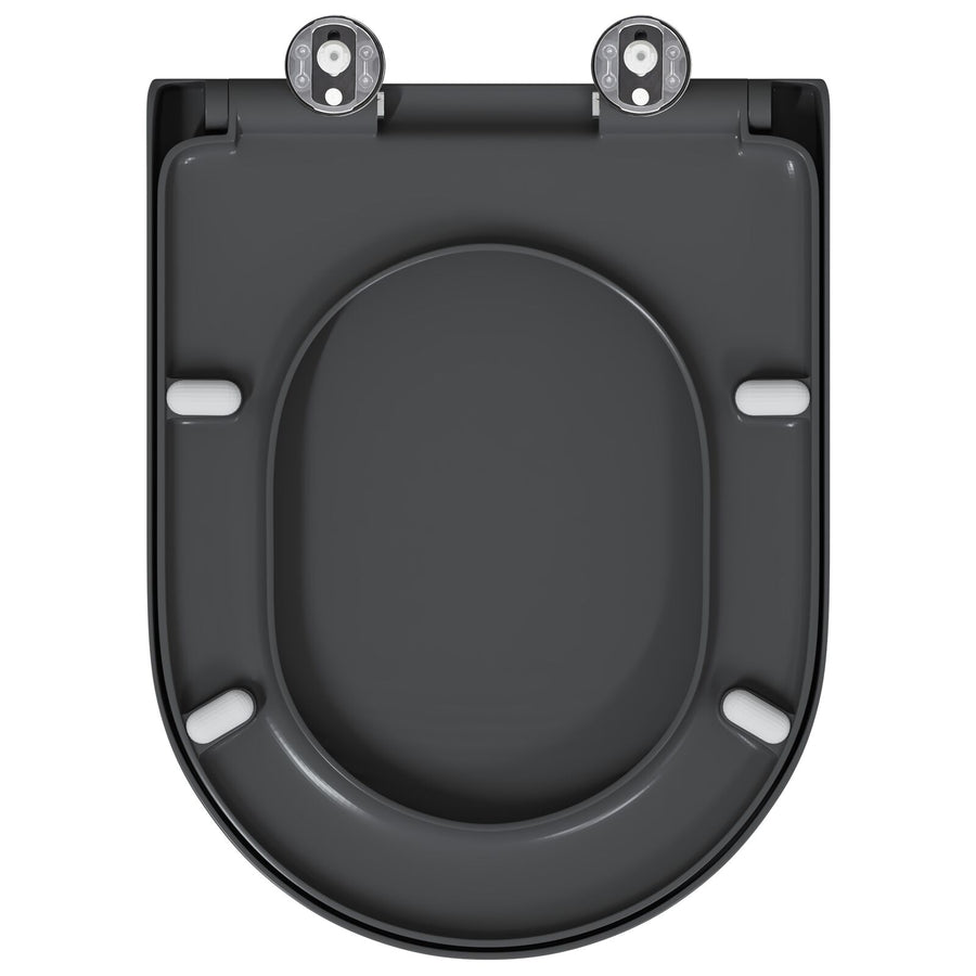 Snelsluit Toiletzitting Met Soft Close Duroplast Anthraciet