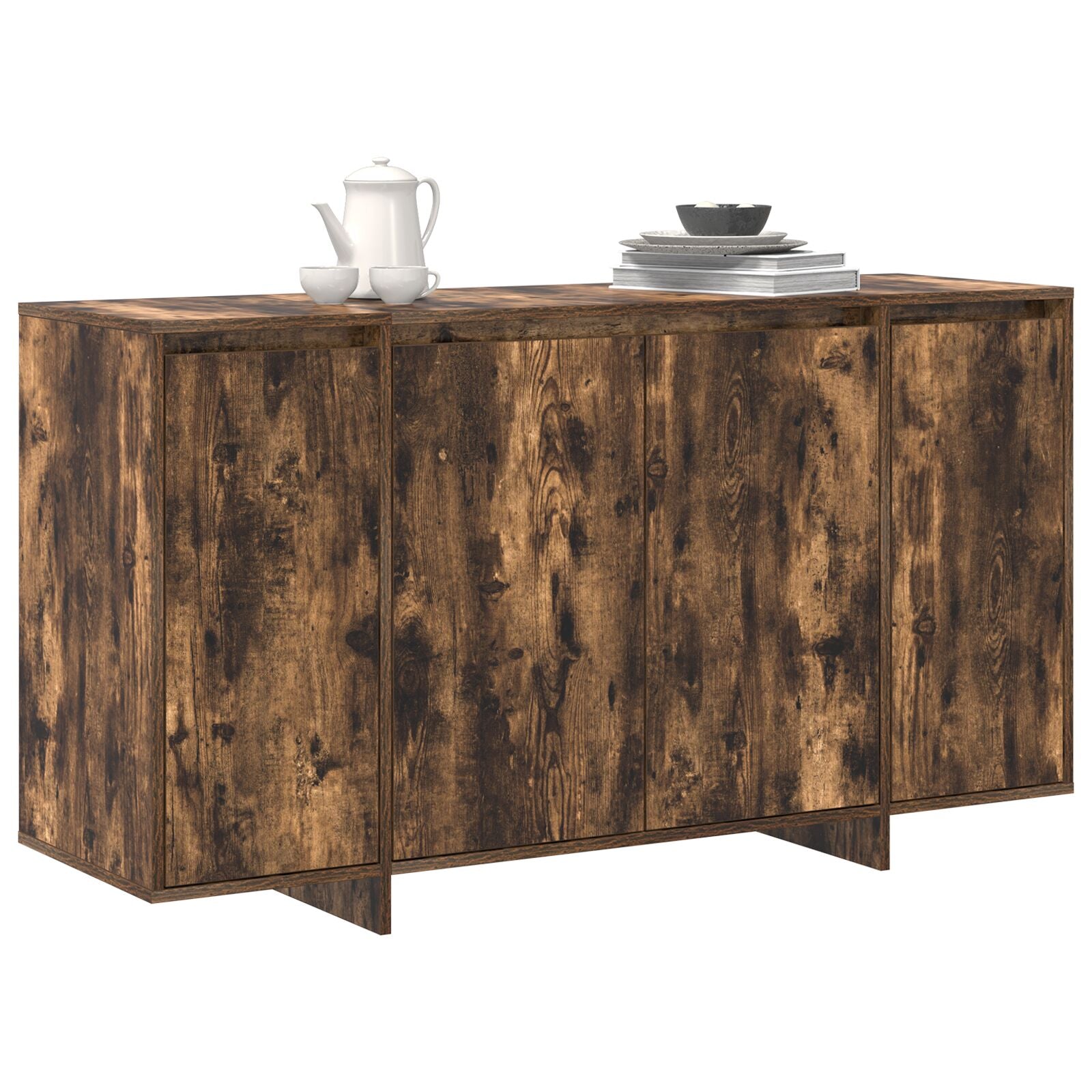 Gerookt Eiken Dressoir Gerookt Eiken Hout 135 X 41 X 75 Cm Opslag