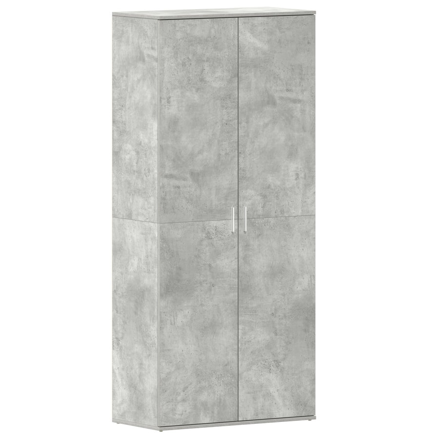 Schoenenkast Beton Grijs 80x39x180 cm Engineered Wood