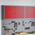 Gereedschapskast 100x20x55 cm staal rood grijs