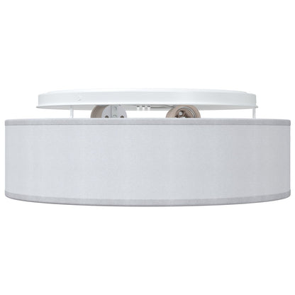 Inbouw Plafondlamp Ø 38 Cm Stof E27 Ø38 x 13,5 cm Grijs zonder sterrenlampenkap