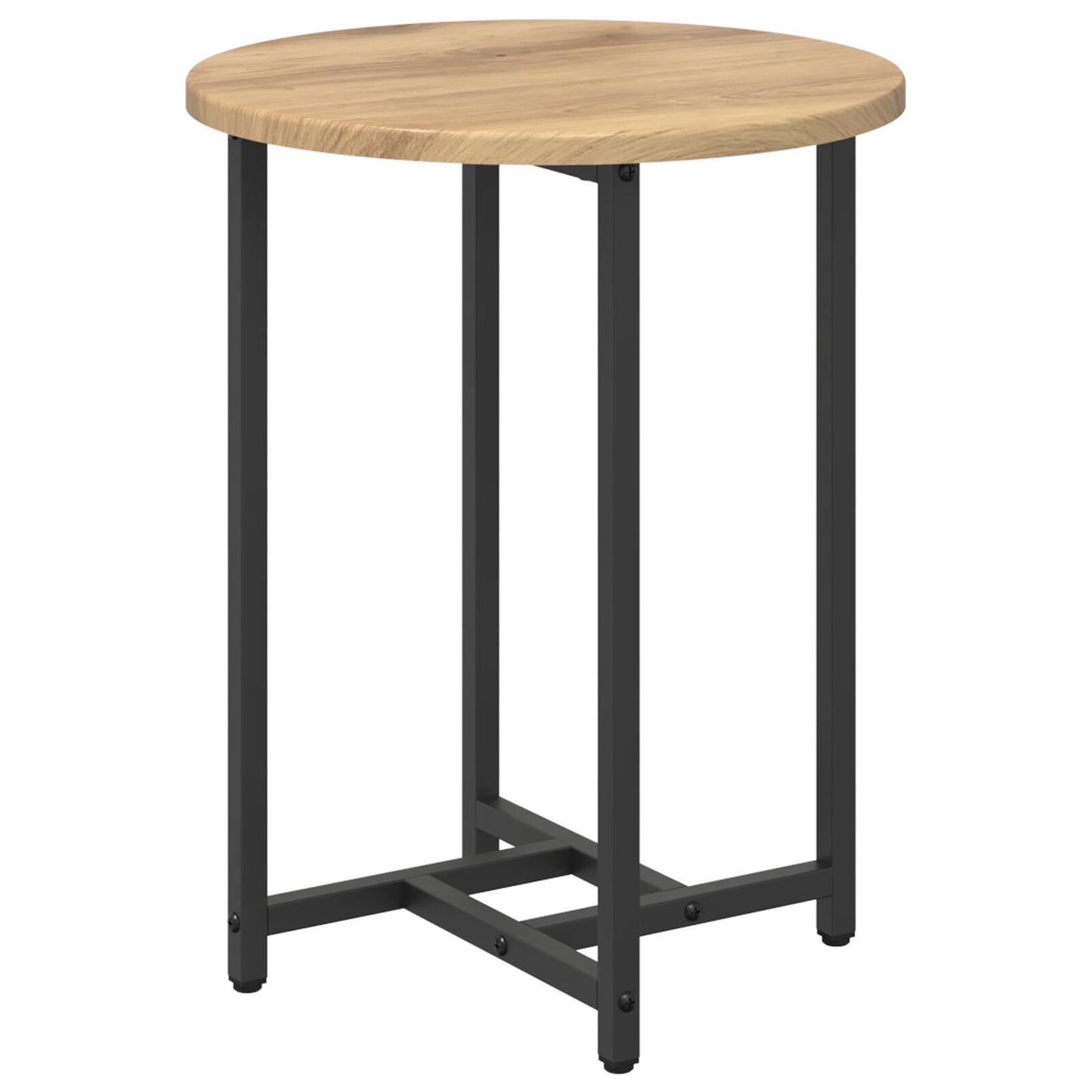 Bijzettafel 2 Stuks Artisan Eiken Hout En Metaal Ambachtelijk eiken
