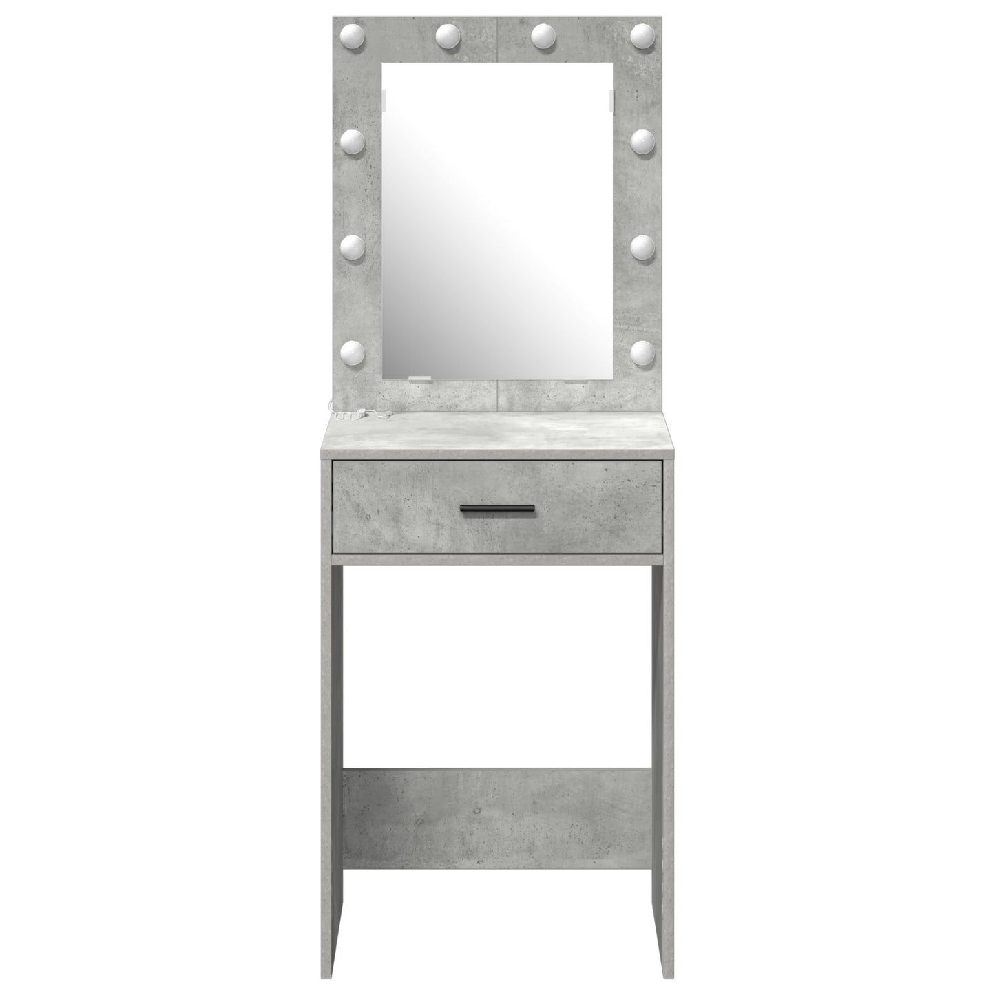 Make-Up Tafel Met Led Lichten In , Beton grijs 50 x 41 x 135 cm