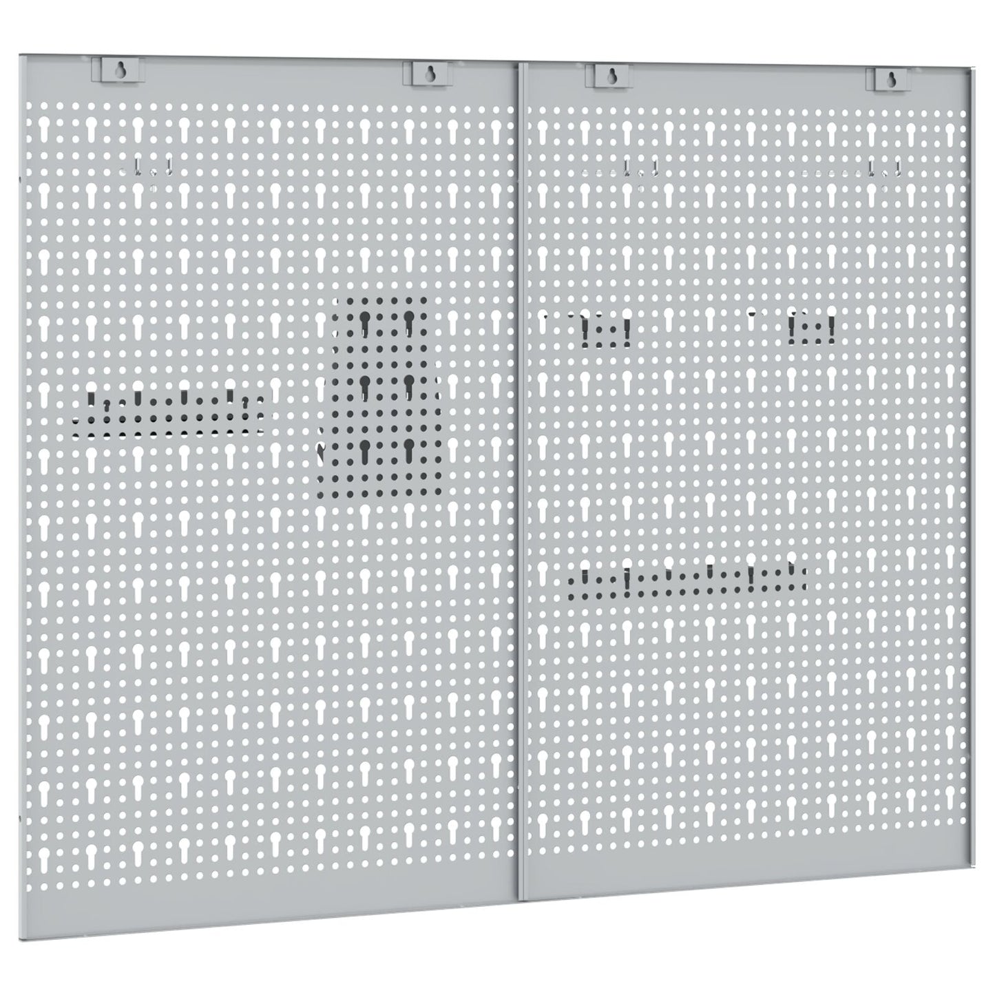 Pegboards 2 Pack Met 8 Accessoires, Grijs, 50X Staal 80 cm