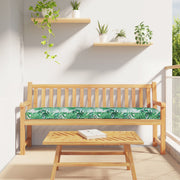 Palletkussen groen bladmotief 180x40x8 cm