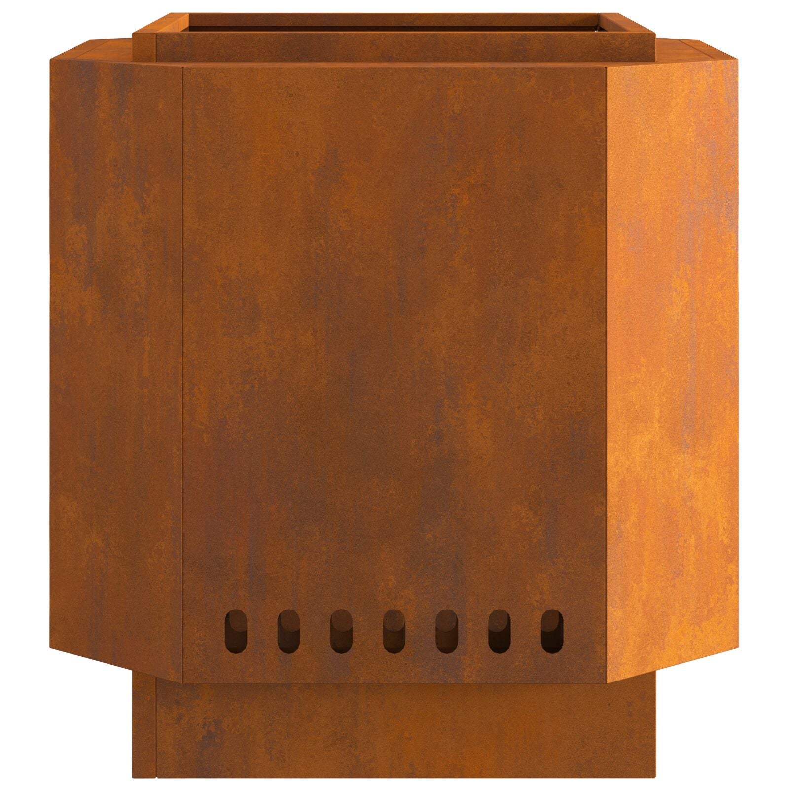 Rookloze Vuurkorf Weerbestendig Staal Roestbestendig Staal/Bruin 48 x 48 x 51 cm