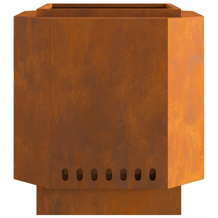 Rookloze Vuurkorf Weerbestendig Staal Roestbestendig Staal/Bruin 48 x 48 x 51 cm