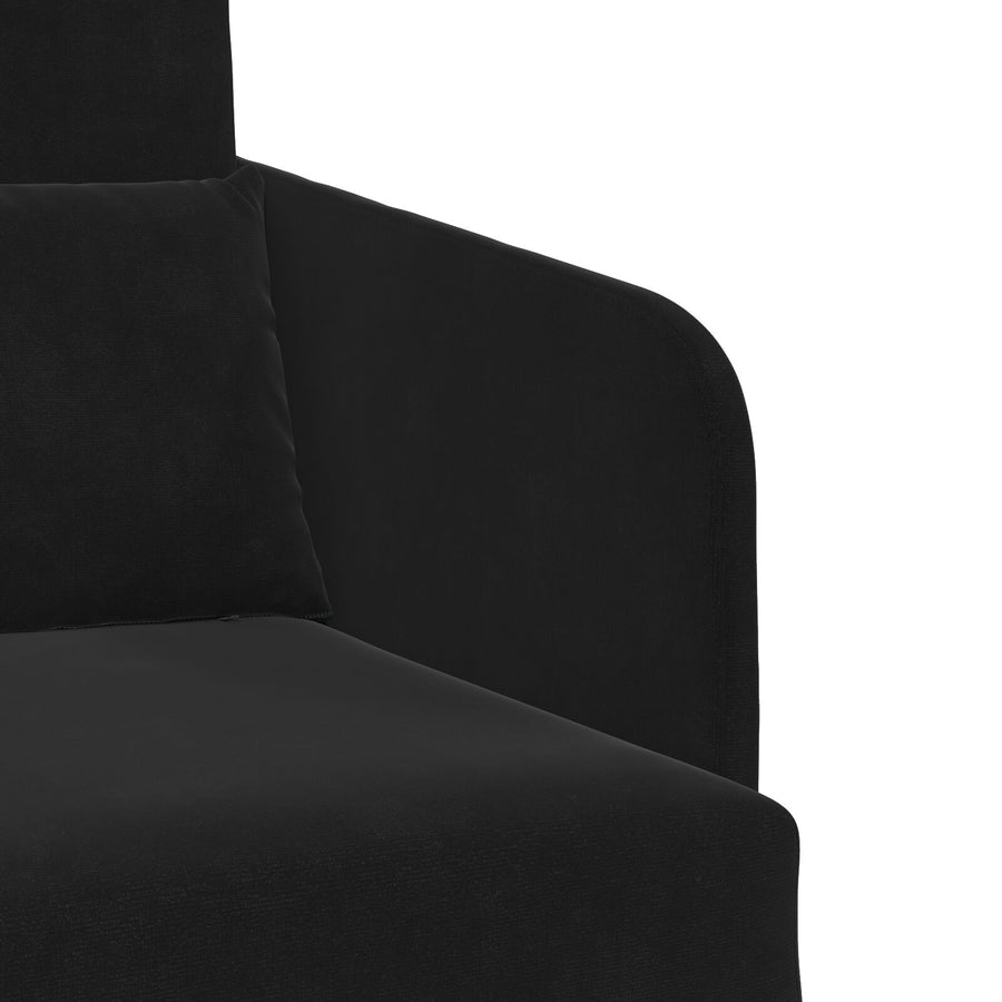 Vloer Sofa Bed 2-In-1 65X80X83 Cm Velvet Zwart