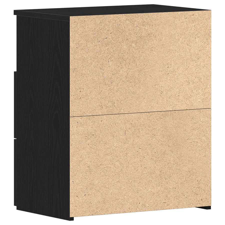 Nachtkastjes 2 Stuks Zwart Eiken 50X32X60Cm Bewerkt Hout