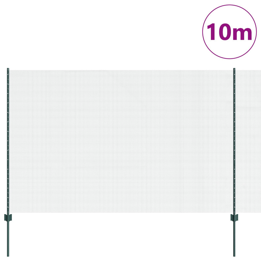 Gelaste Draadafgrond Met 5 U-Post Groen 1.6X10 M Staal