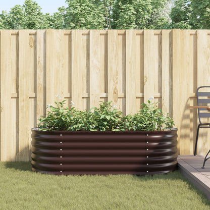 Tuin Verhoogd Bed Gegalvaniseerd Staal 160 x 80 x 44 cm Bruin
