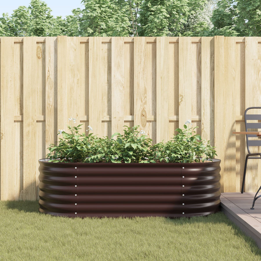 Tuin Verhoogd Bed Gegalvaniseerd Staal 160 x 80 x 44 cm Bruin